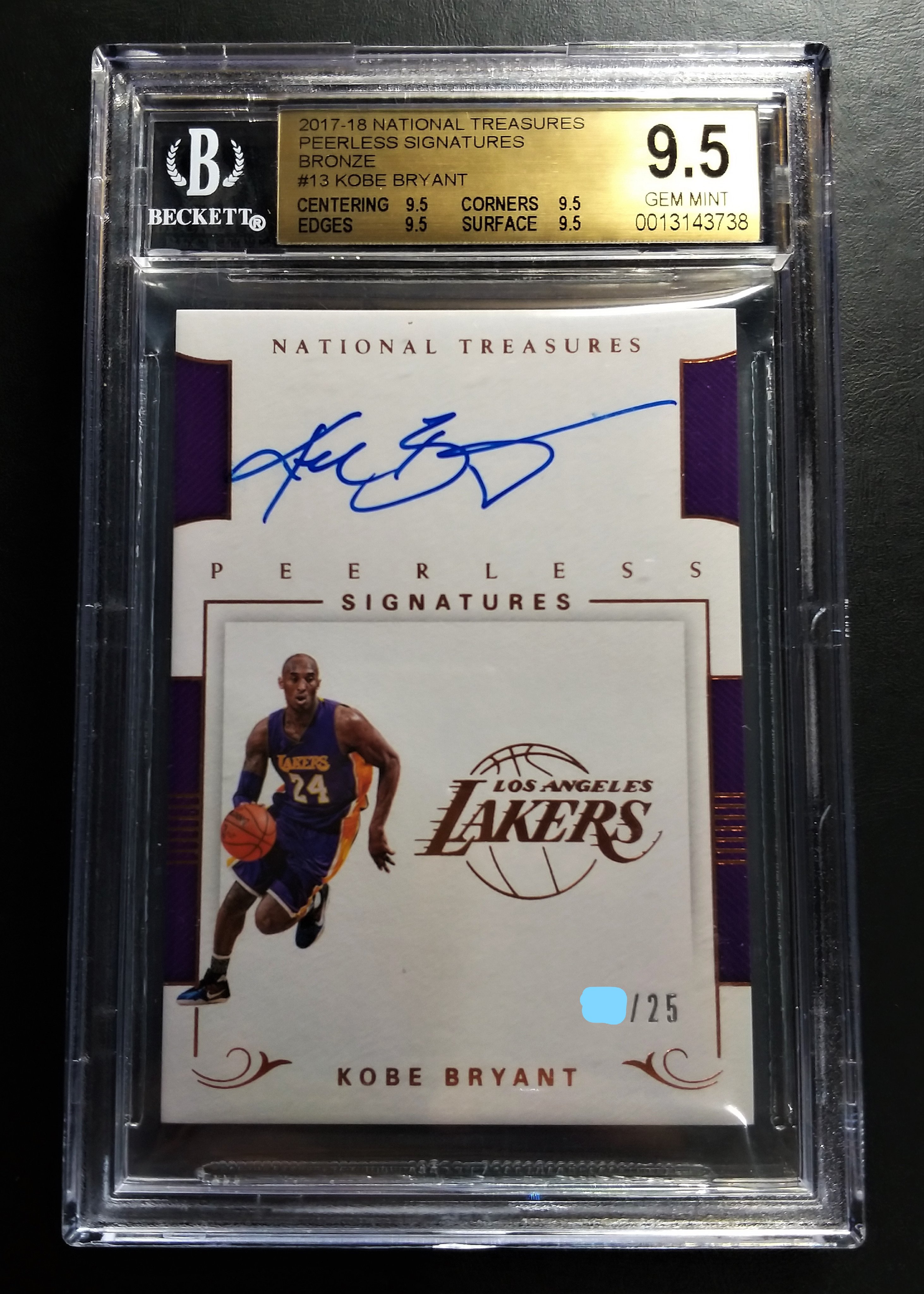 非賣品 黑曼巴 Kobe Bryant Auto BGS9.5 True Gem 超難鑑定 簽跡美