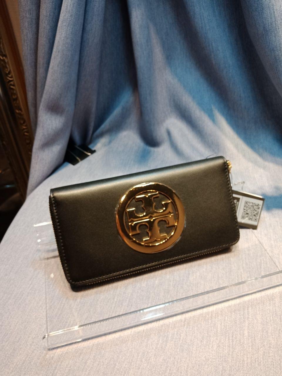 雅峰精品)【TORY BURCH】CHARLIE ZIP 立體大LOGO 皮革拉鏈長夾(經典黑) | Yahoo奇摩拍賣