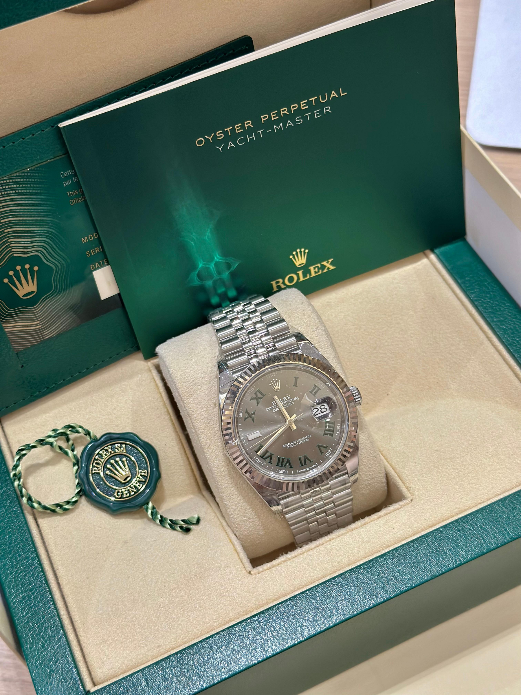 [現貨]ROLEX126234 Datejust 五銖灰面綠羅馬🌿