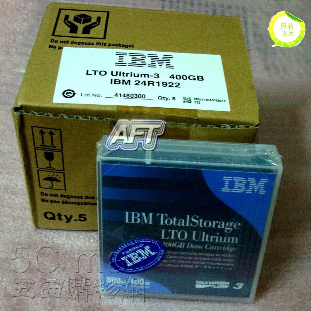 5Cgo【權宇】IBM 24R1922 LTO3 Ultrium3 400GB~800GB LTO 3磁帶全新