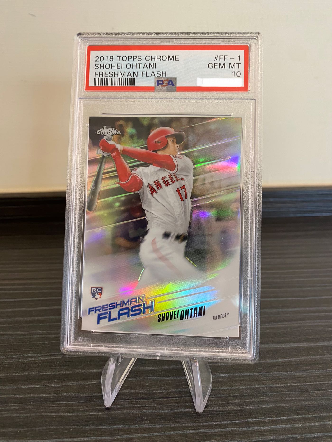 2018 Topps Chrome Shohei Ohtani RC Freshman Flash PSA10 天使雙刀流