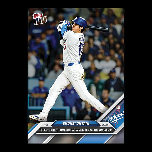 帝國棒球商城】大谷翔平2024 轉隊道奇首轟Topps now MLB 球員卡| Yahoo 