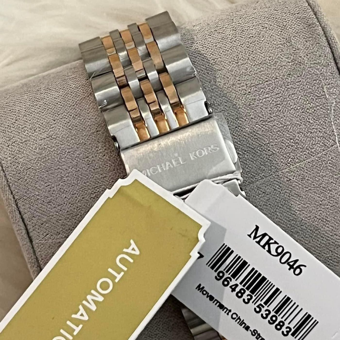 MICHAEL KORS Bayville Automatic 鏤空錶盤銀色配玫瑰金色不鏽鋼錶帶