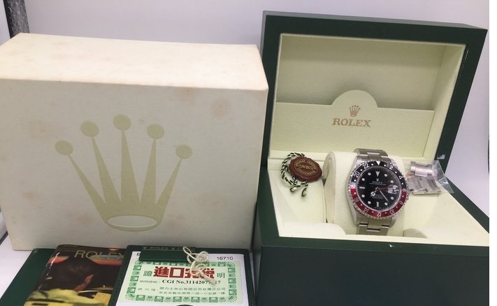 收藏級 勞力士 Rolex 16710 GMT 正可樂圈 紅黑圈 大全配[交流]