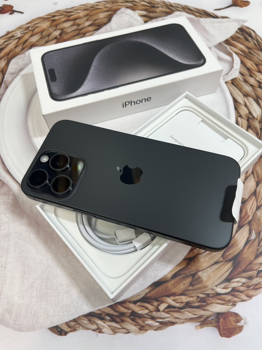 拆封新品🔥螢幕6.1吋🔥🍎 Apple iPhone 15Pro128G🍎黑色電池健康度100%🔥台灣公司貨🔥