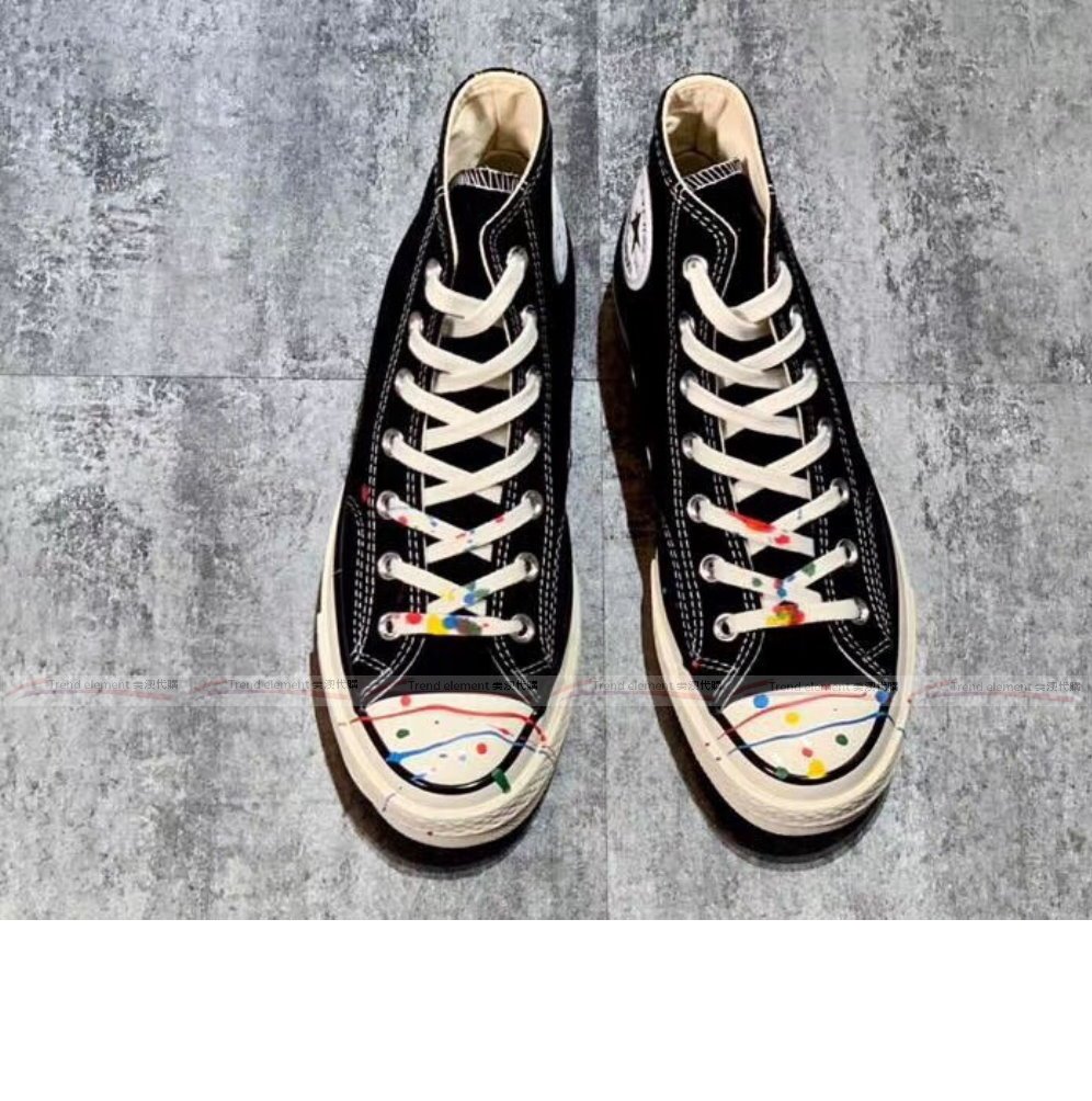 降價Converse 70s DIY 潑墨夏日繽紛黑白純手工情侶高筒低筒帆布~美澳