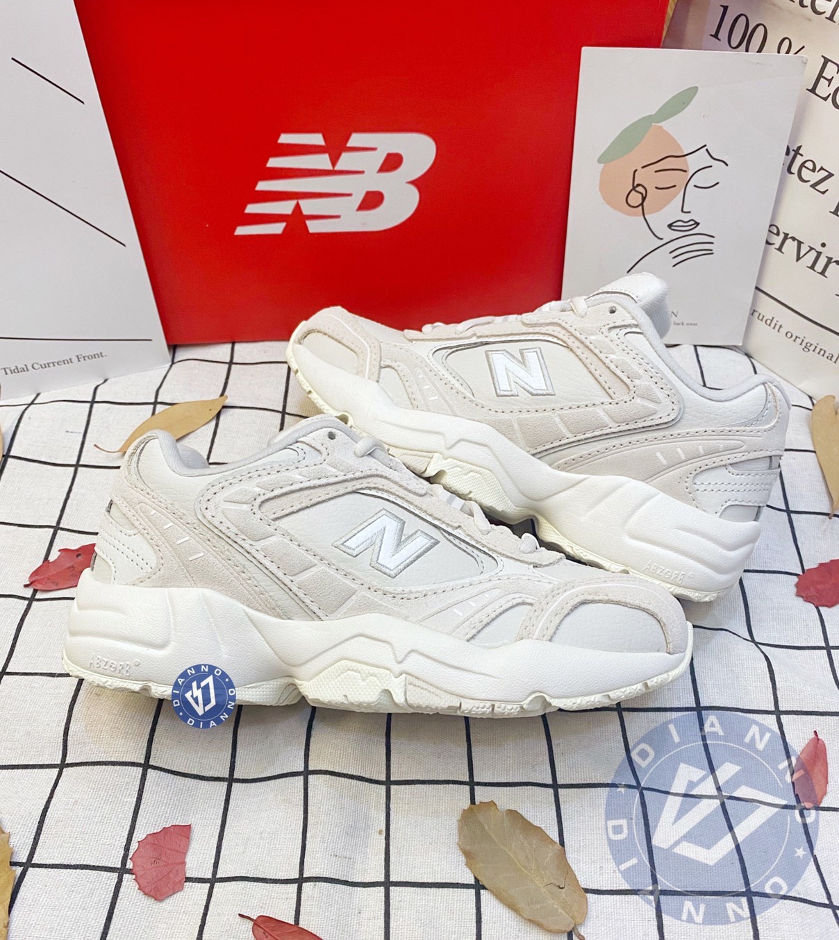 帝安諾- 實體店面New Balance 452 女鞋慢跑復古韓國奶茶米灰老爹鞋