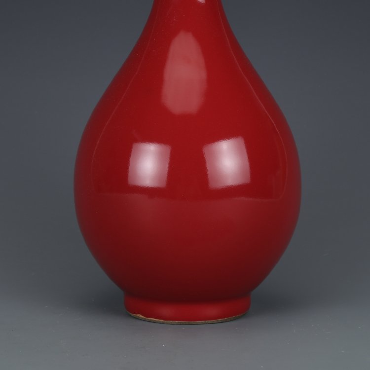㊣姥姥的私藏㊣大清乾隆郎紅釉玉壺春瓶| Yahoo奇摩拍賣