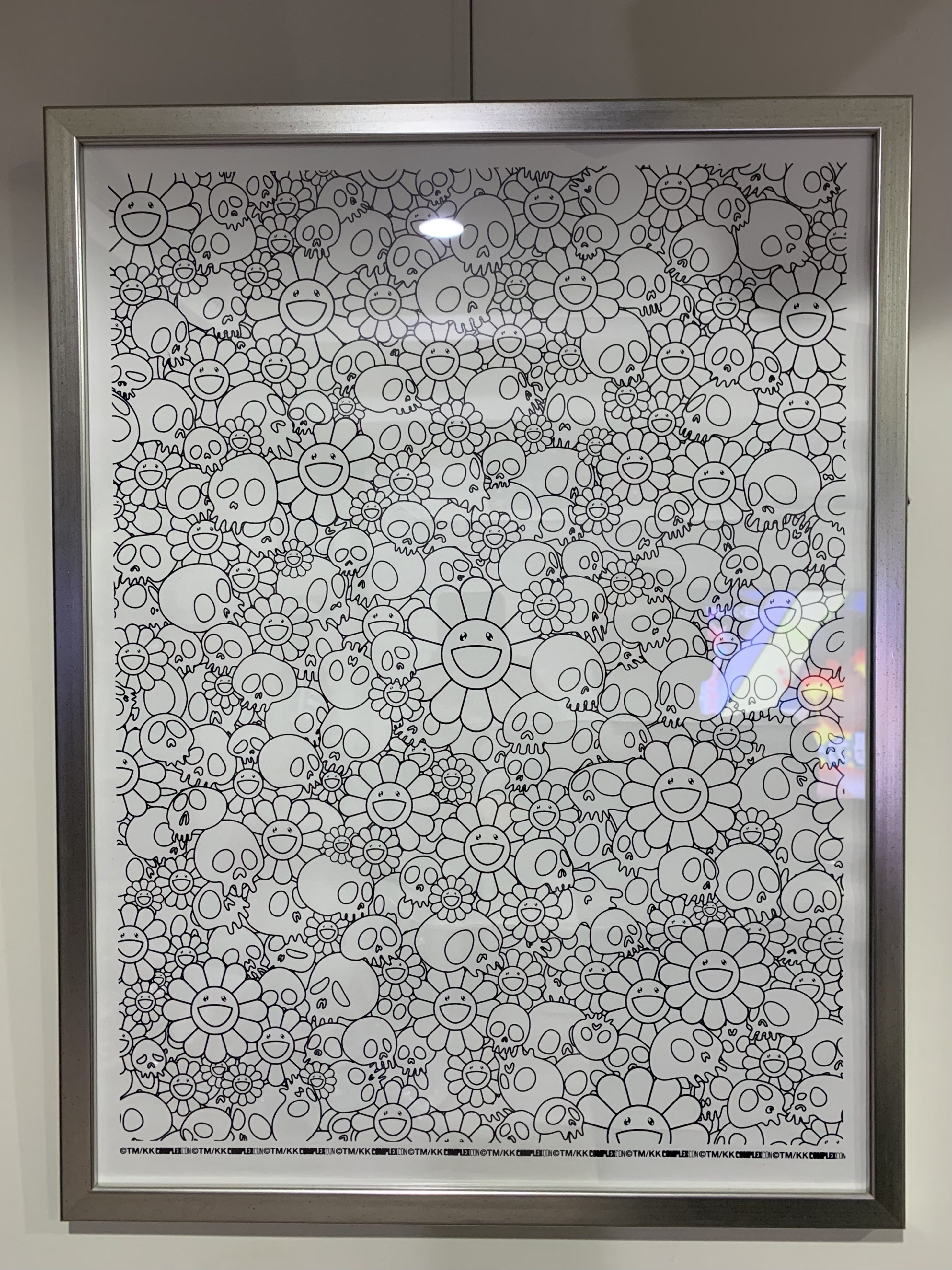 TAKASHI MURAKAMI Skulls & Flower Black White ComplexCon展覽限定 