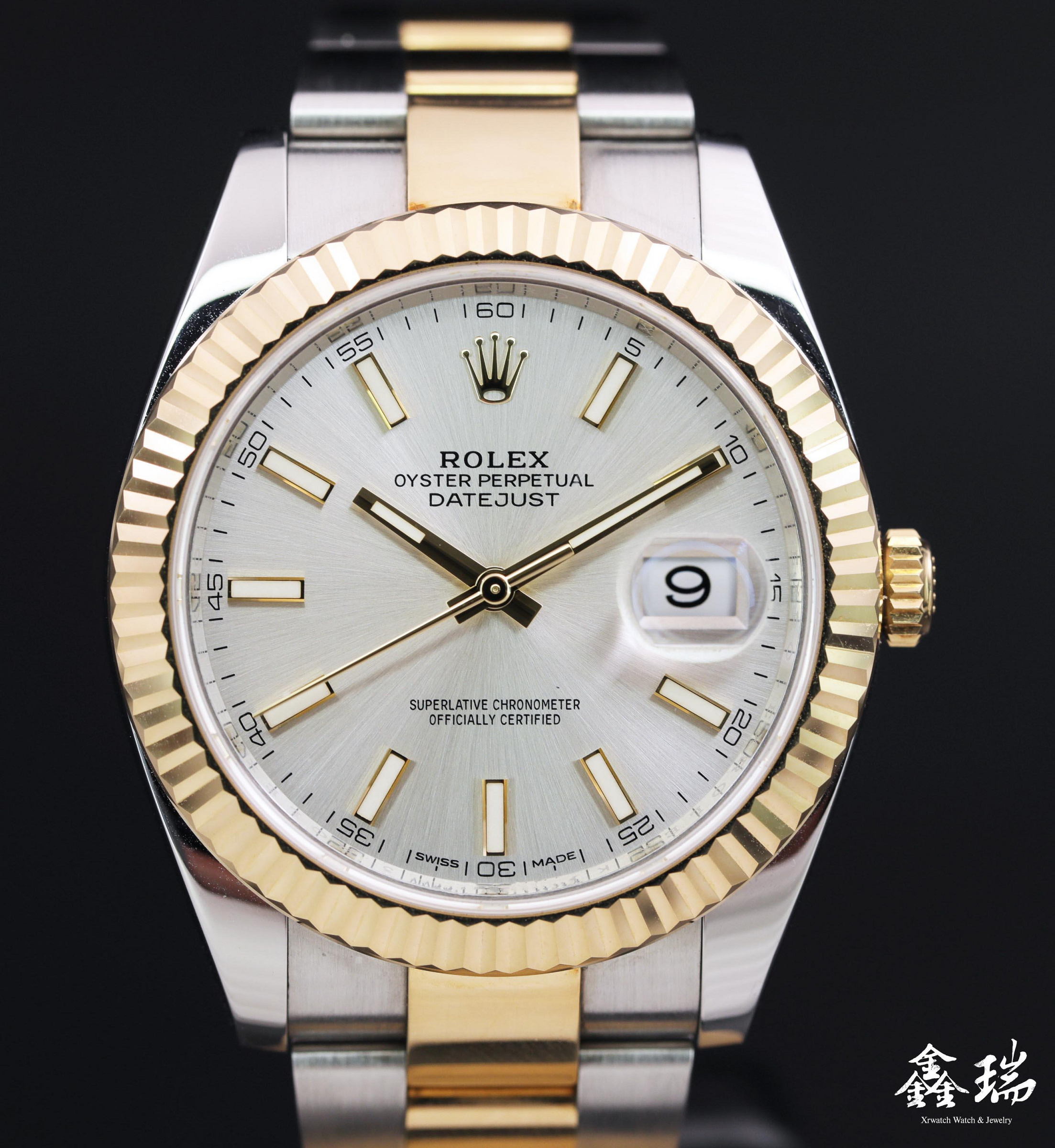 【鑫瑞鐘錶】ROLEX 勞力士 DateJust 126333 銀面 半金 41mm 自動上鍊 盒單全