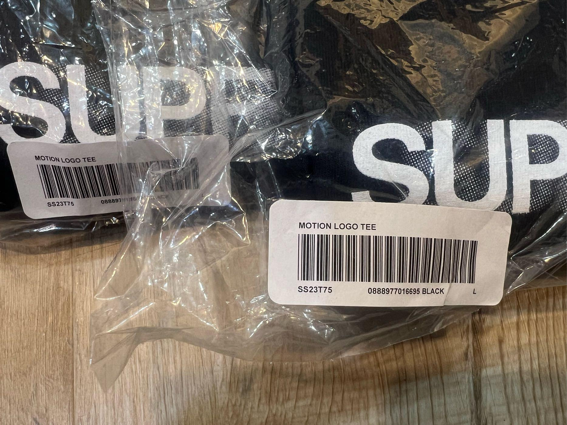 全新真品現貨在台supreme motion logo tee ss23 black 黑色白