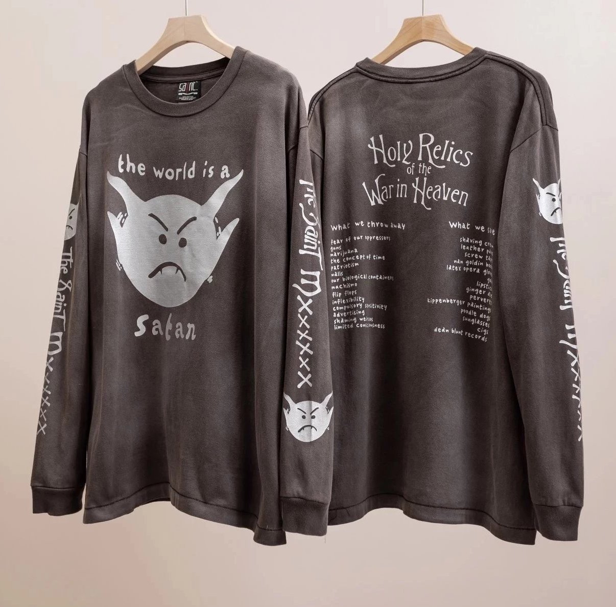 Saint michael Satan Long sleeve T-shirt | Yahoo奇摩拍賣