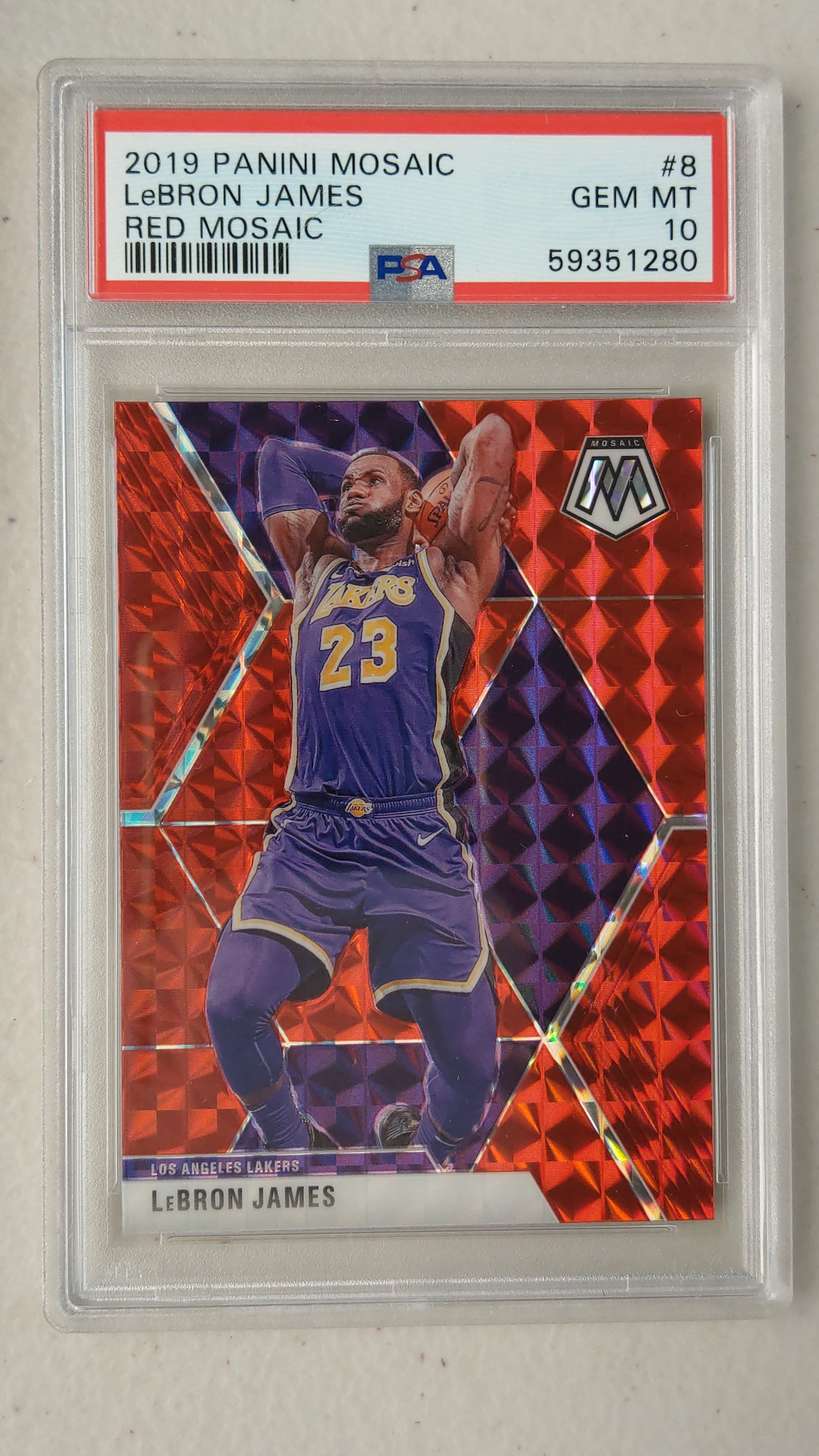 2019-20 Panini Mosaic Mosaic Red #8 LeBron James PSA10 | Yahoo奇摩拍賣