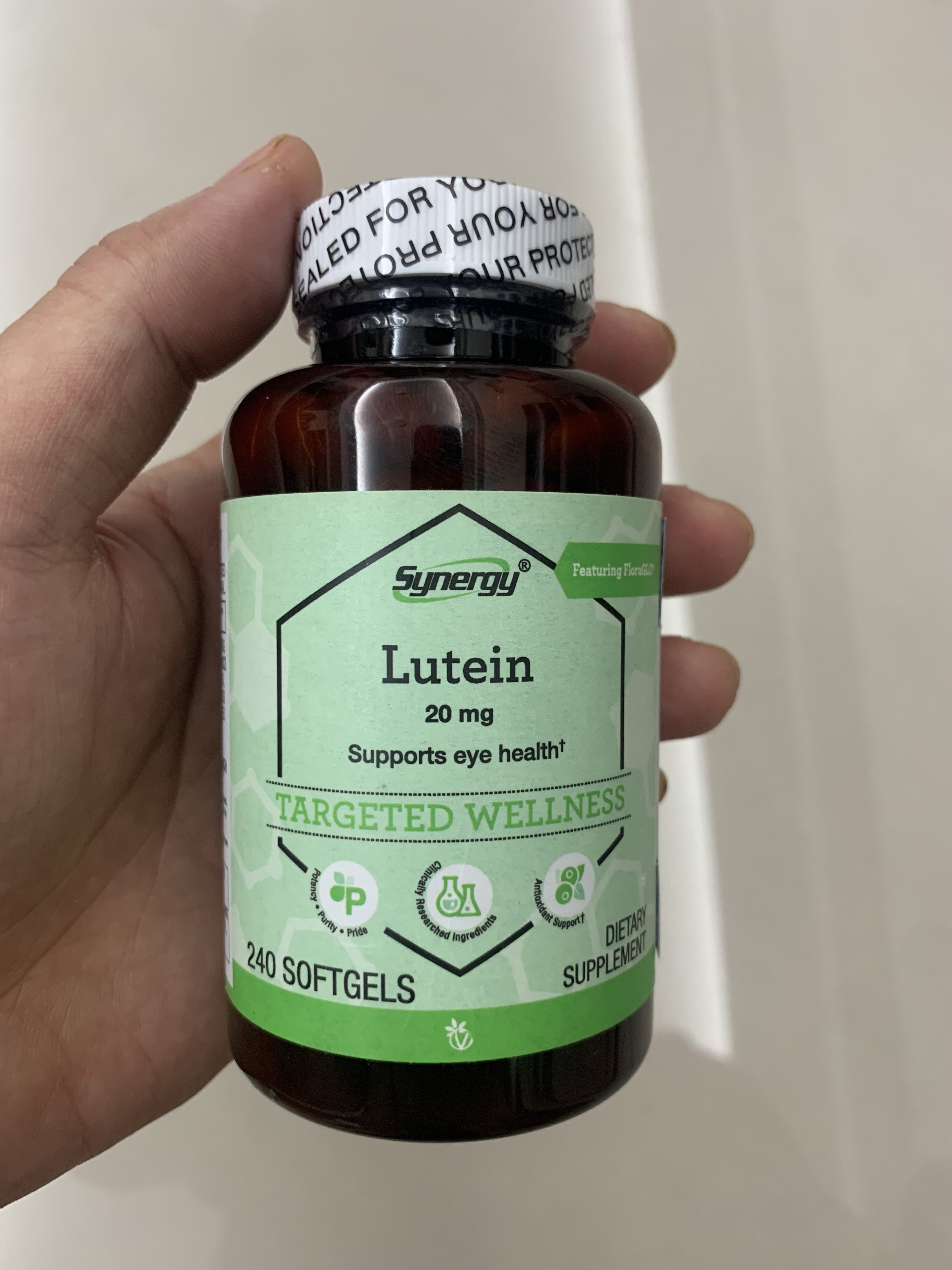 *~現貨~* Vitacost FloraGlo® Lutein 葉黃素 20mg 240顆 游離型