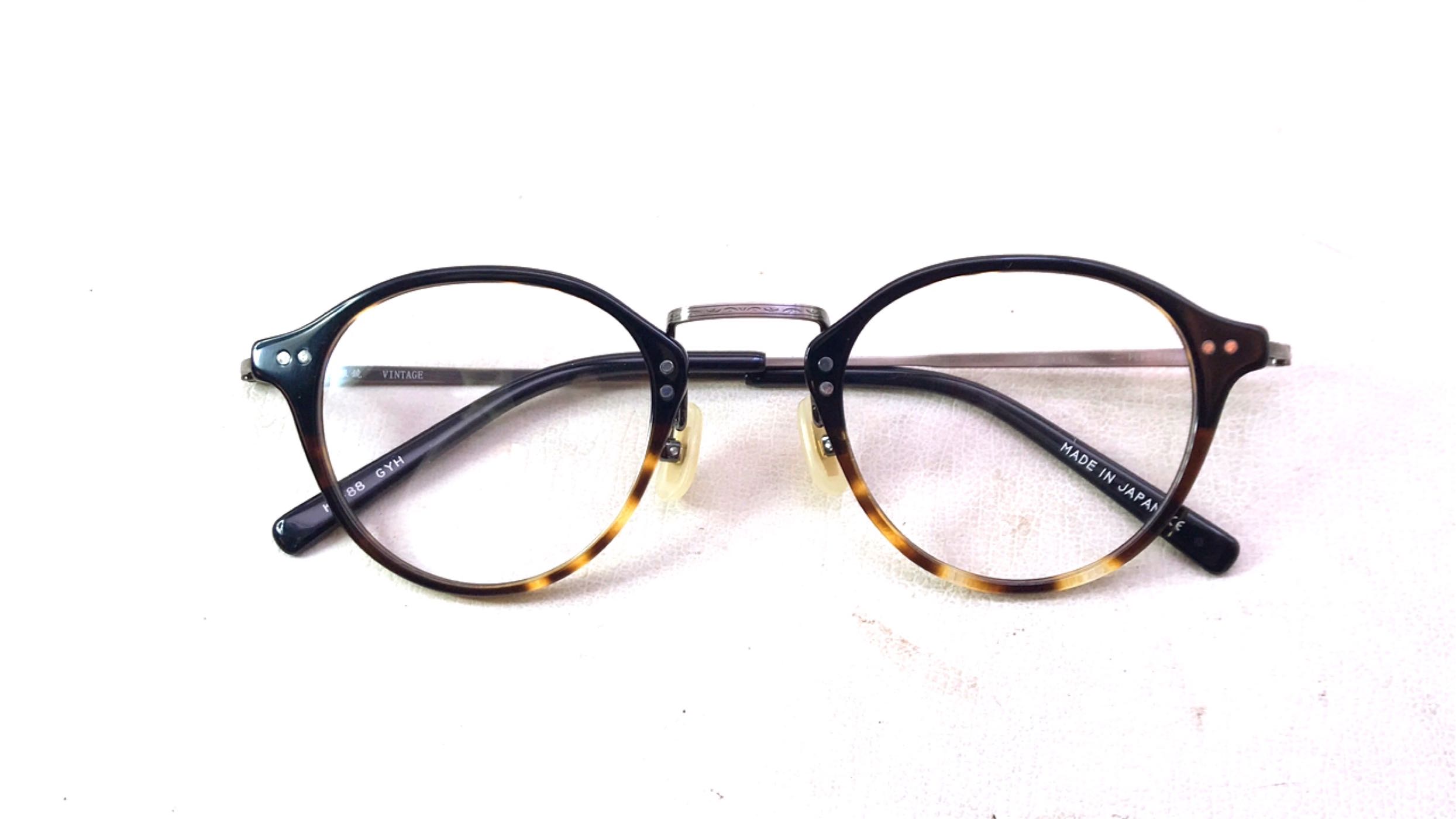 本閣】金子眼鏡vintage KV88 日本手工眼鏡光學圓雙色超輕純鈦賽璐珞增 