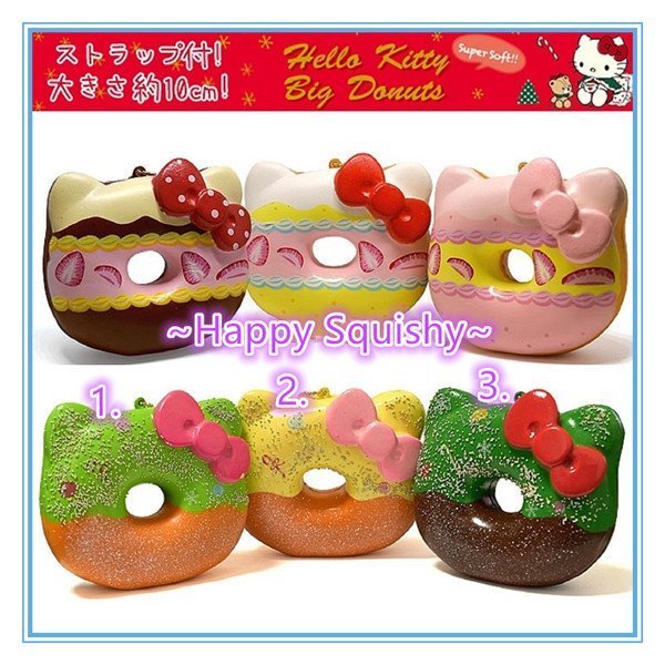 Happy Squishy 海外聖誕限定版hello Kitty 聖誕甜甜圈squishy 軟軟 減壓玩具 Yahoo奇摩拍賣