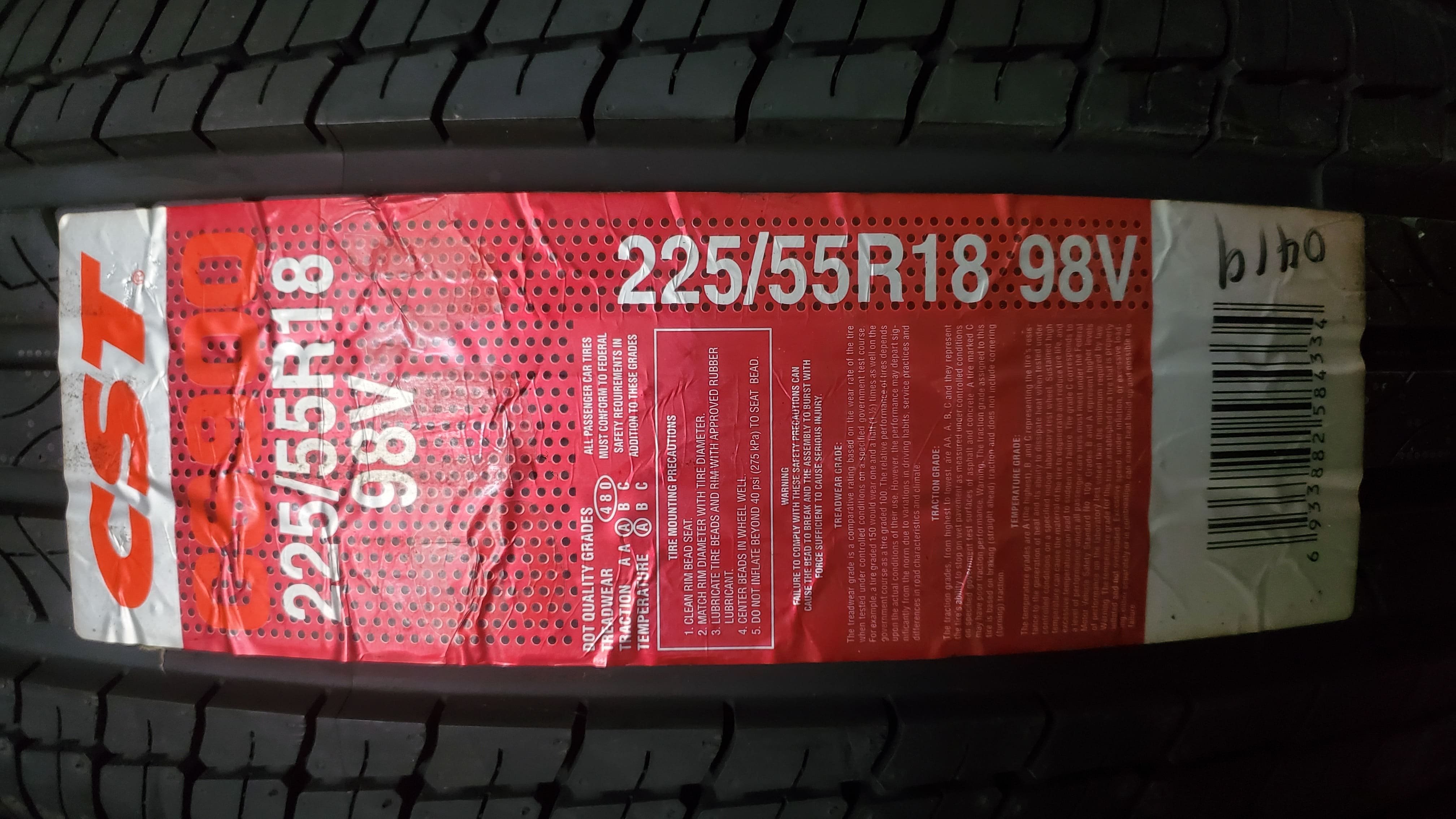 [平鎮協和輪胎]正新CST CS900 225/55R18 225/55/18 98V裝到好19年1週