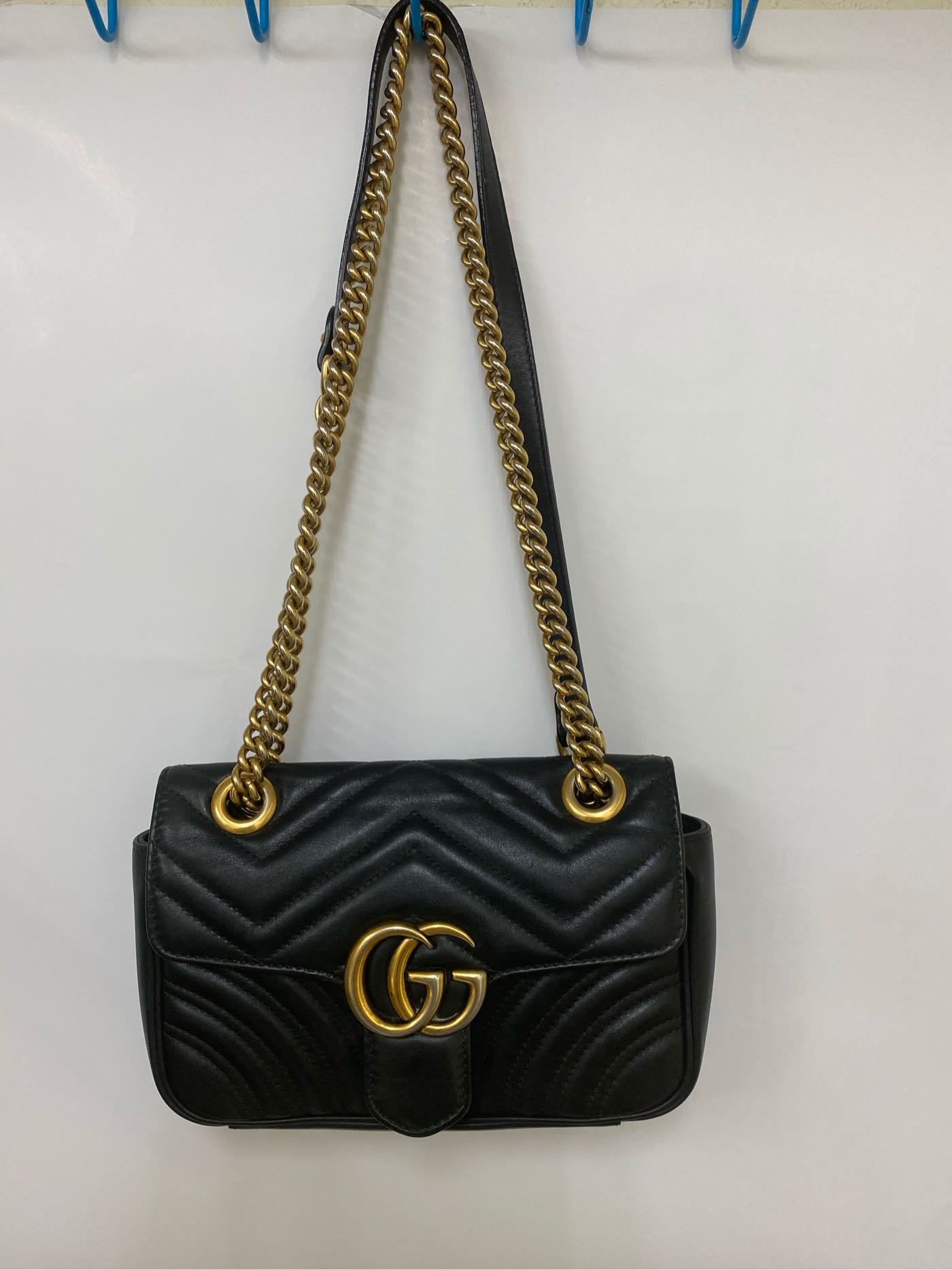 Gucci marmont GG 黑色馬夢包 手提包 肩背包 斜背包