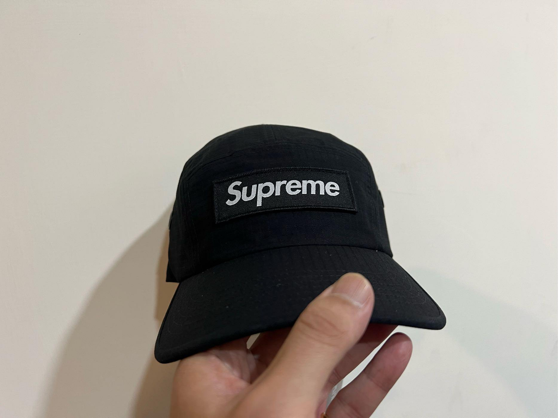 2023 春夏23SS Supreme Ventile Camp Cap 五分割帽厚貼布老帽防