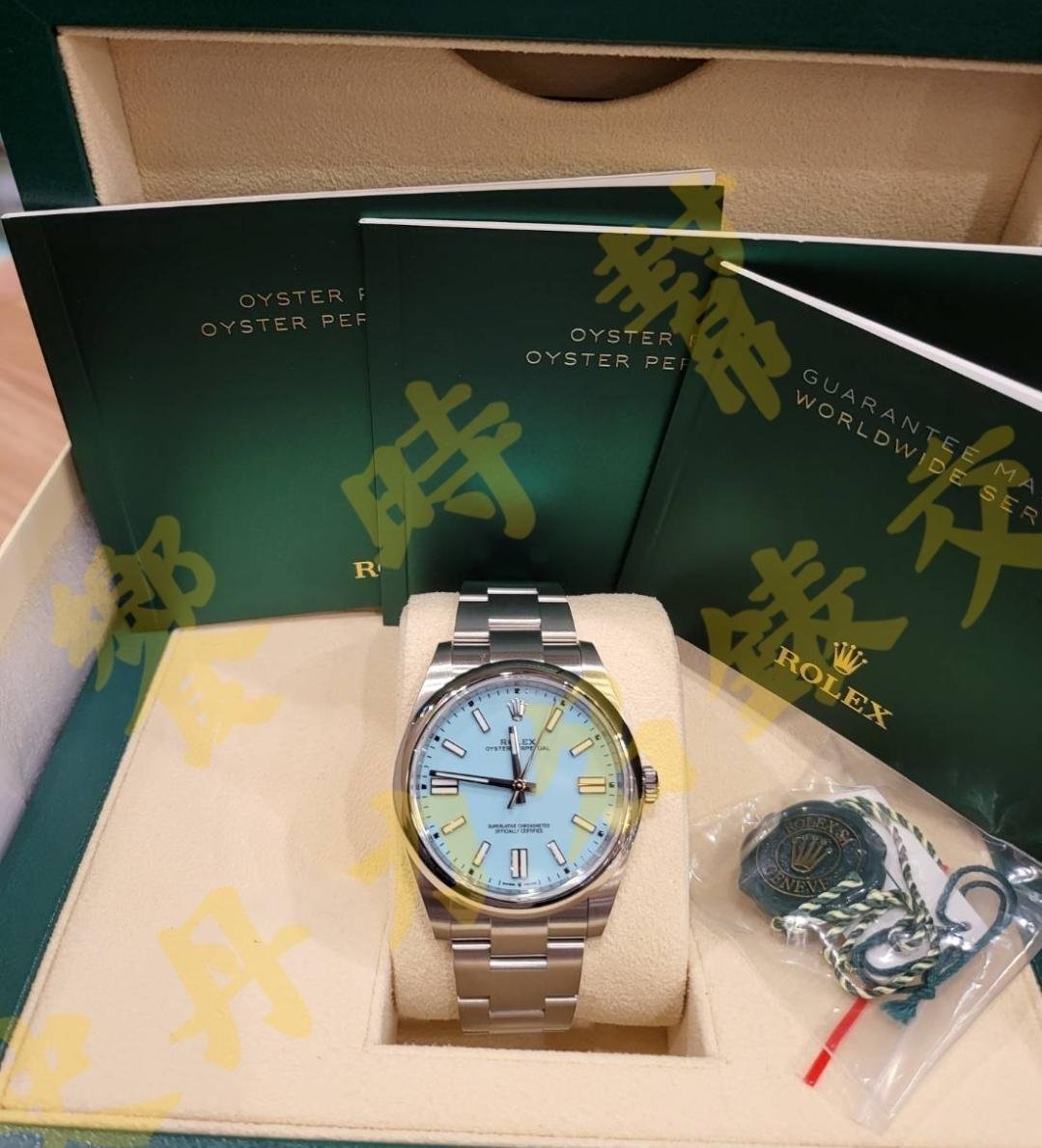 已交流若有需要可以為您代尋#史丹力名錶交流 勞力士 Oyster Perpetual 124300 ROLEX 超熱門 綠松石藍色面盤 TIFFANY 蒂芬妮藍