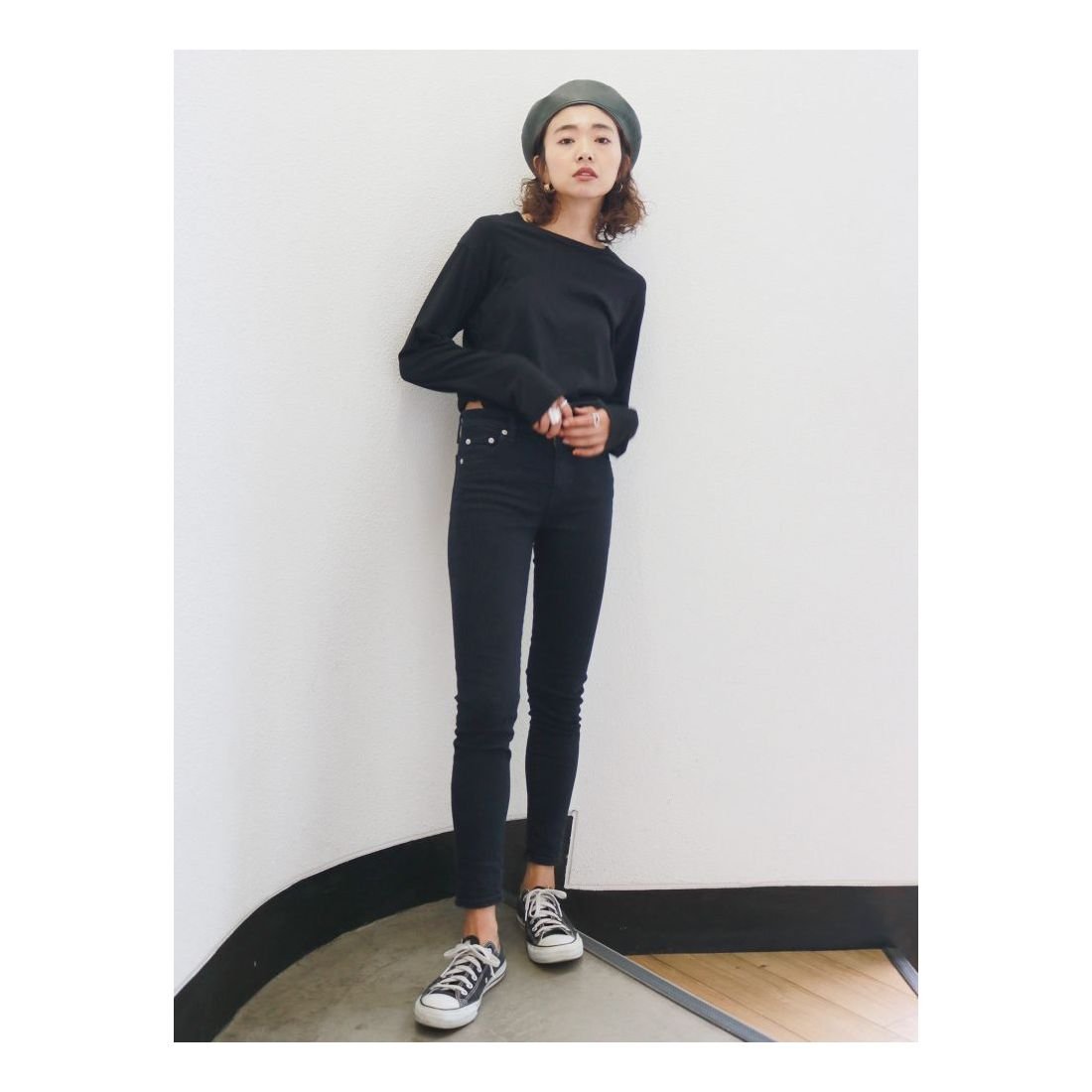 全新Joan in jp日本連線Ungrid 日本製超舒適彈性棒skinny牛仔褲～ 黑色