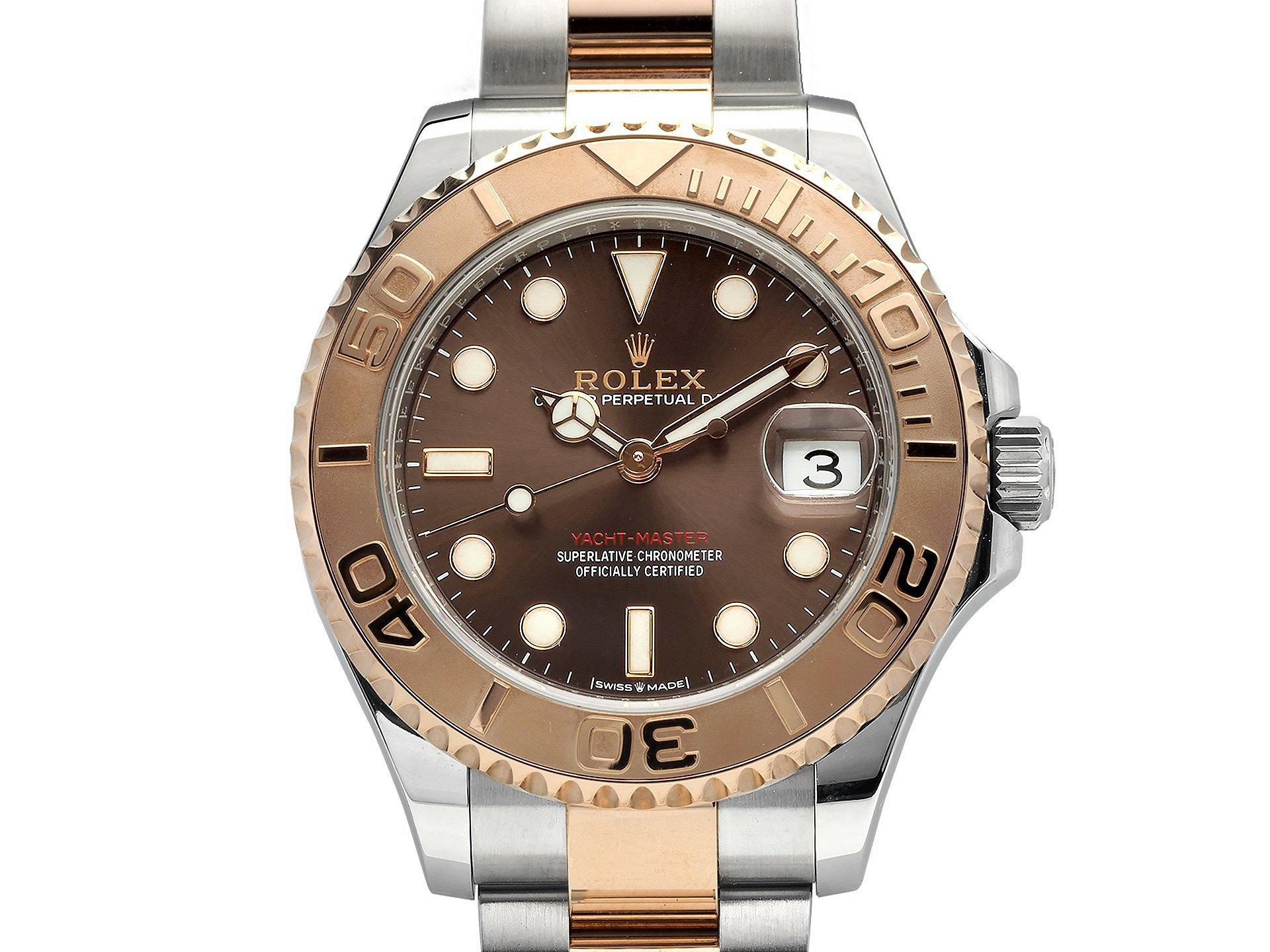 賀成交【JDPS 御典品 / 勞力士專賣】ROLEX錶 268621 YACHT-MASTER 遊艇名士 中玫瑰金 附盒証 編號:P5655