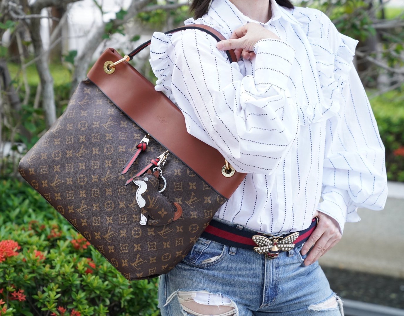 Louis Vuitton M43155 TUILERIES HOBO 大型杜樂麗花園肩背包焦糖