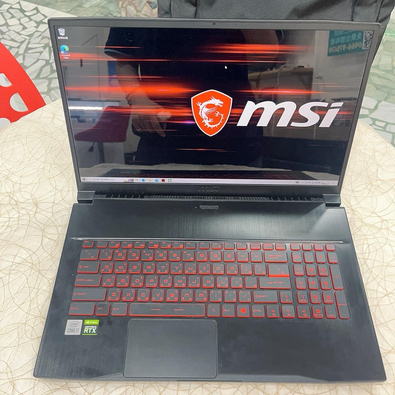 【艾爾巴二手】MSI GF75 i7/16G/512G+1T/RTX3050Ti 17吋黑#二手筆電#勝利店63468