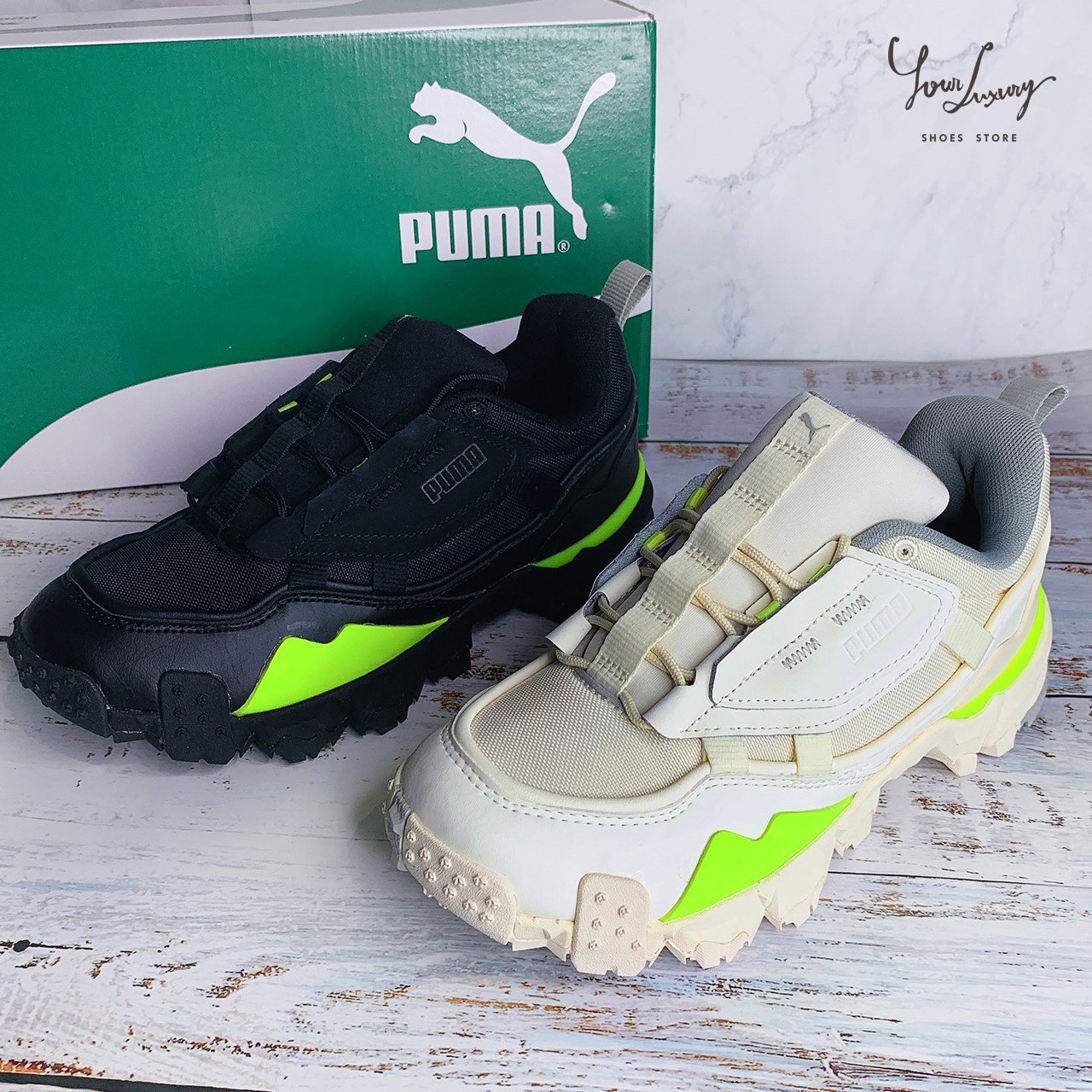 Luxury】現貨PUMA Trailfox Overland MTS 泫雅代言老爹鞋螢光色男女鞋