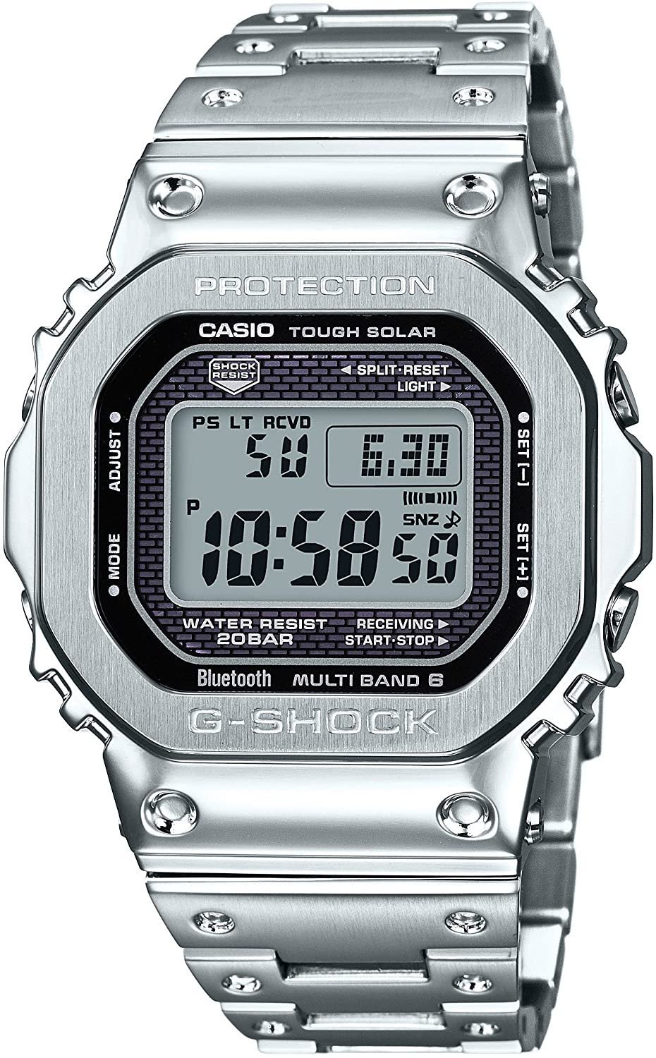 日本正版CASIO 卡西歐G-Shock GMW-B5000D-1JF 電波錶手錶男錶太陽能