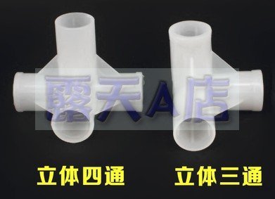 【鑫巢】(立體三通接頭 22mm) 4分 用於溫室 網室 衣櫃 鞋櫃 雜物架 配合南亞4分管 DIY 魚菜共生