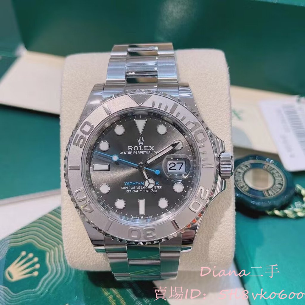 Diana二手 Rolex 勞力士 126622 新款遊艇名仕 深灰色表面 40MM 精鋼錶殼 鉑金表圈 男士機械腕錶