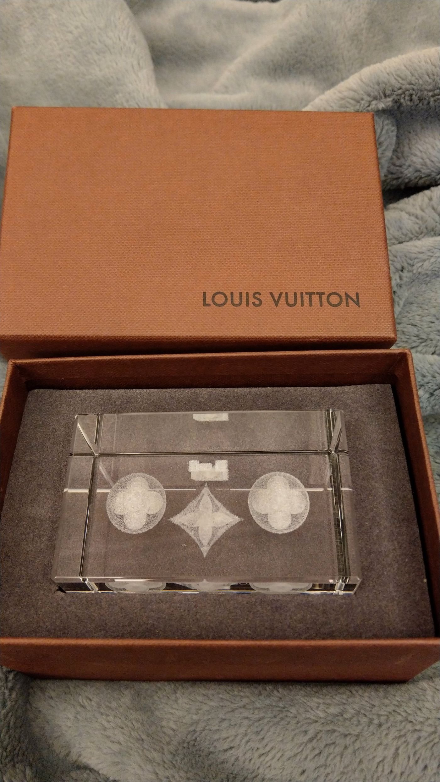 Louis Vuitton Monogram Crystal Paper Weight Louis Vuitton