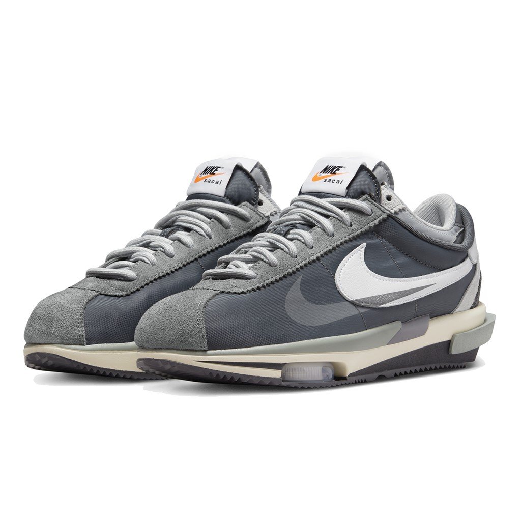 A-KAY0】NIKE X SACAI ZOOM CORTEZ SP IRON GREY 白灰【DQ0581-001