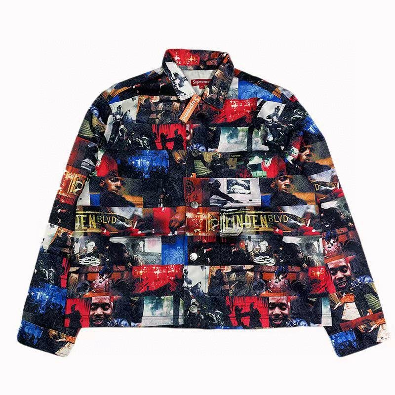 Supreme FW21 Nas and DMX Collage Denim Chore Coat 工裝夾克| Yahoo