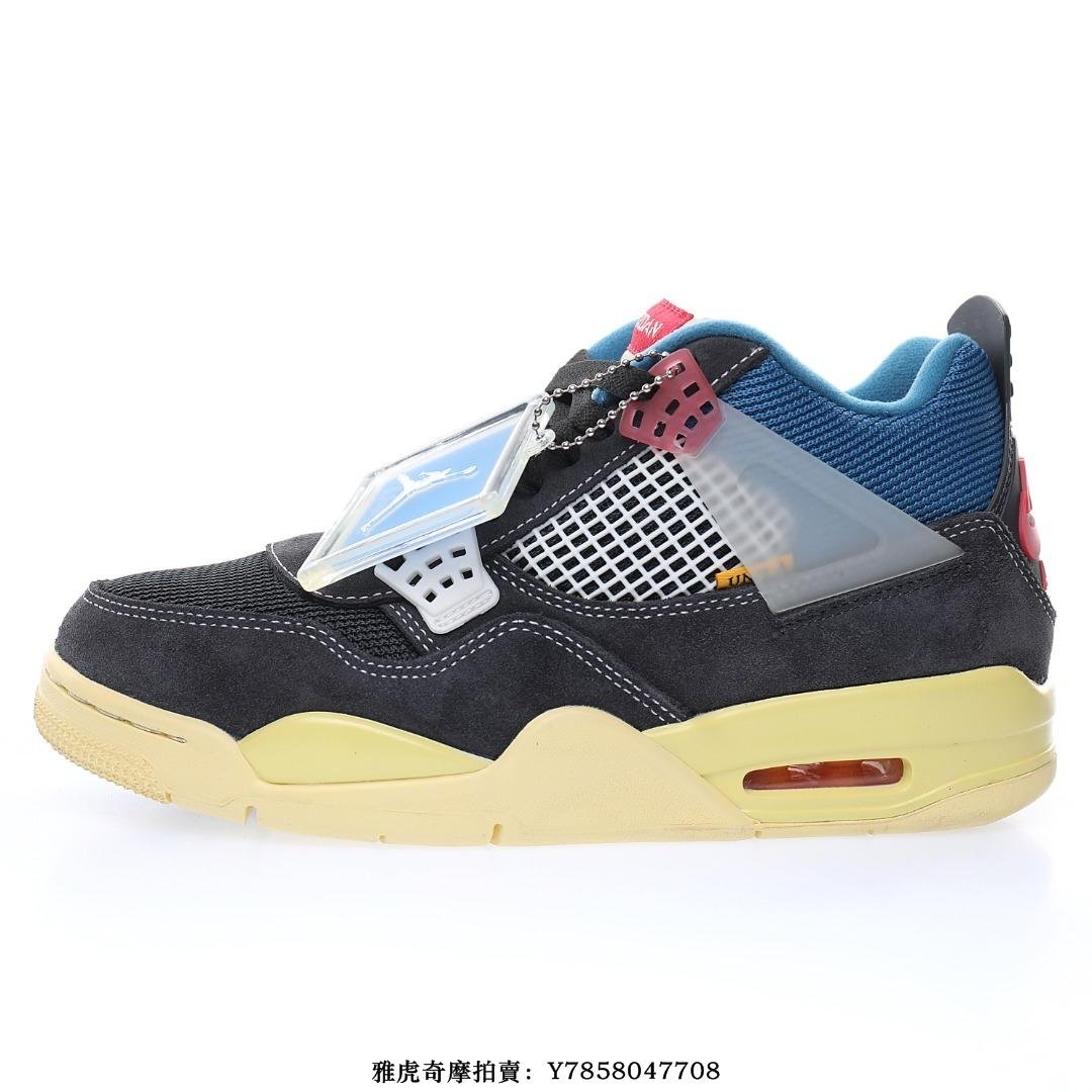 Nike Air Jordan 4 Retro SP·AJ4“騎士黑藍紅黃”百搭耐磨運動籃球鞋