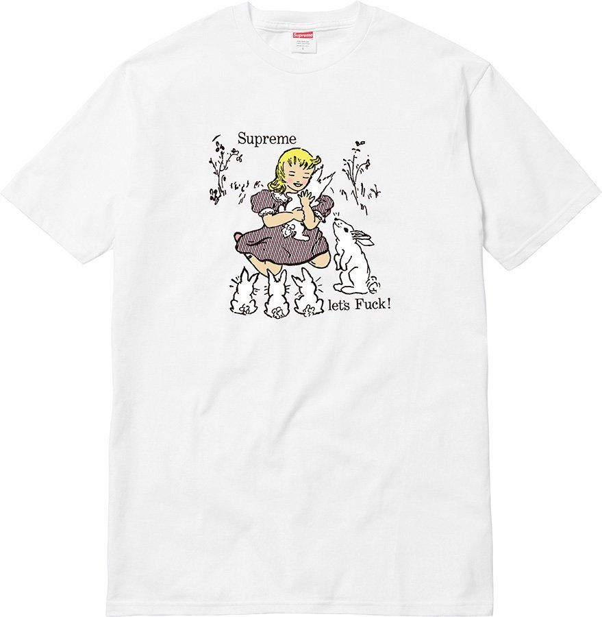 HOMIEZ】全新正品2016 Supreme LET'S FUCK TEE 短T 黑灰白S M L XL