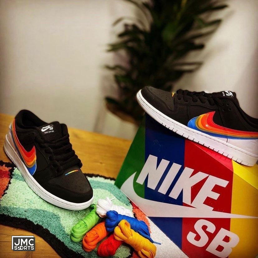 Polaroid × Nike SB Dunk Low Pro QS 黑白黑彩虹聯名男女鞋DH7722-001