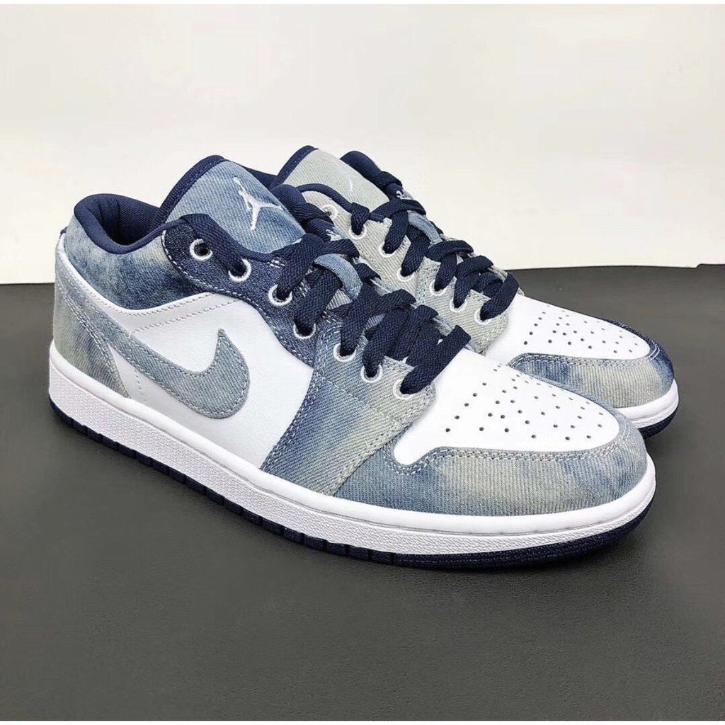 正品】Air Jordan 1 Low Washed Denim 牛仔CZ8455-100 藍男潮鞋| Yahoo