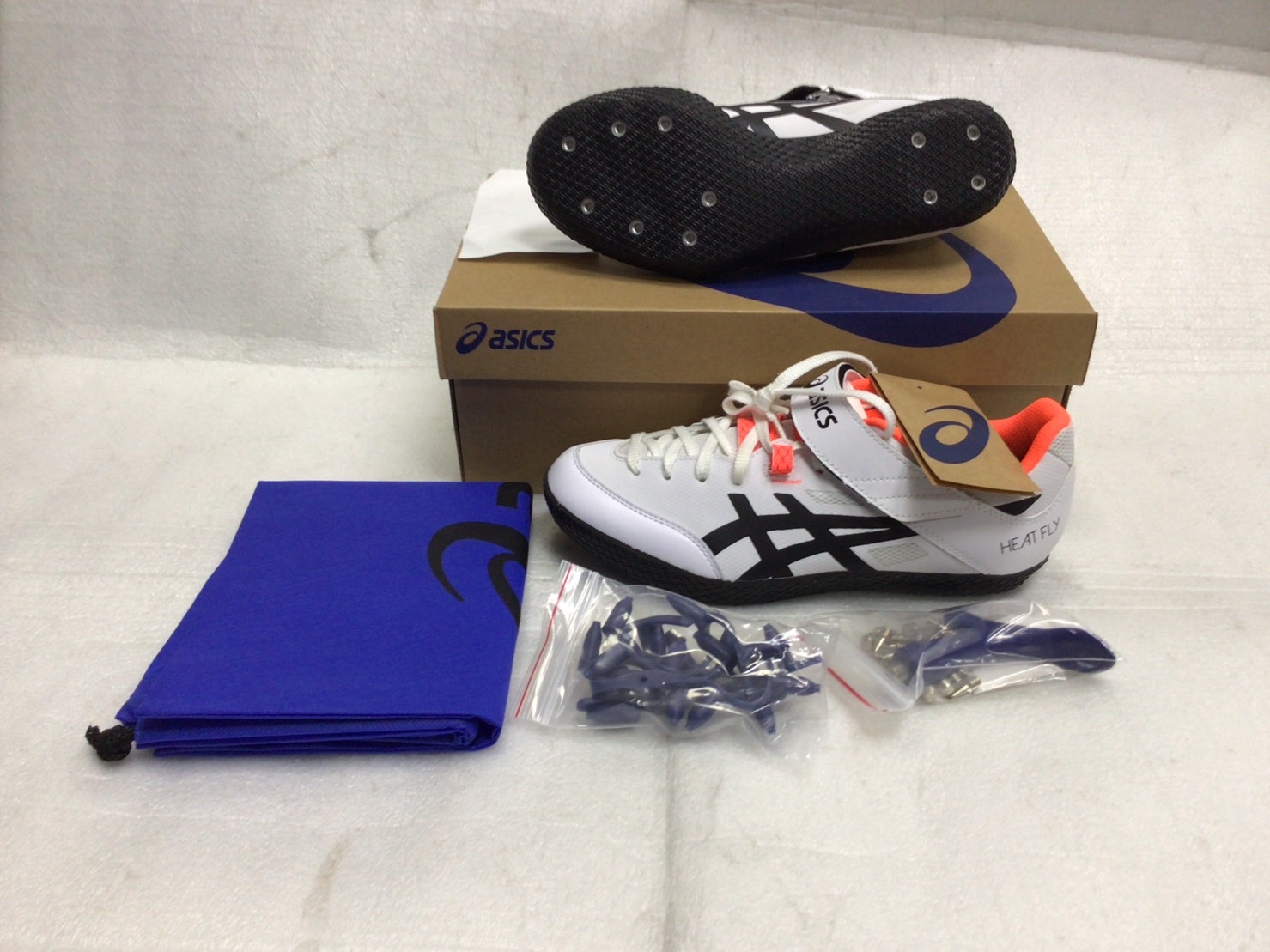 【n0900台灣健立最便宜】2023 ASICS  跳高 標槍 田徑釘鞋 Heat Fly 1093A136-100