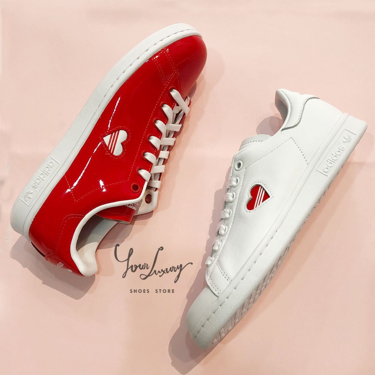 Varios avaro vencimiento Luxury】現貨Adidas Originals STAN SMITH 白紅愛心 情人節 G27893 G28136 | Yahoo奇摩拍賣