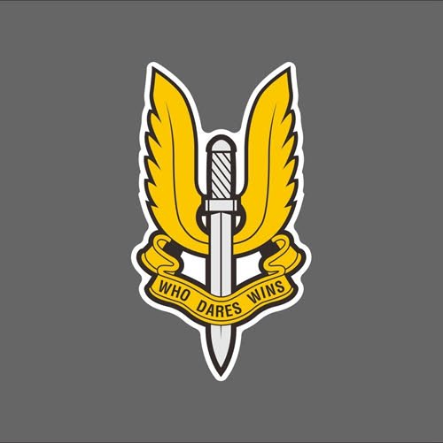 英國sas 空降特勤隊特種部隊徽章貼紙81x161mm Yahoo奇摩拍賣