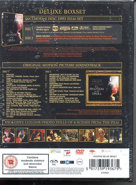 英版全新DVD~歌劇魅影The Phantom Of The Opera電影豪華4碟版~艾咪羅森