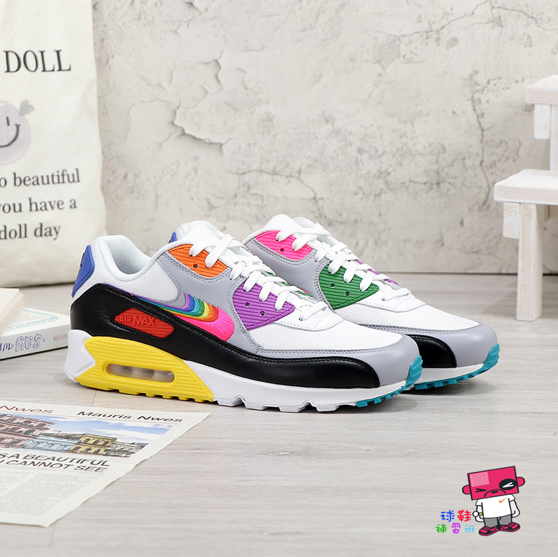 球鞋補習班6折特價NIKE AIR MAX 90 BETRUE RAIBOW 彩虹炫彩男女CJ5482