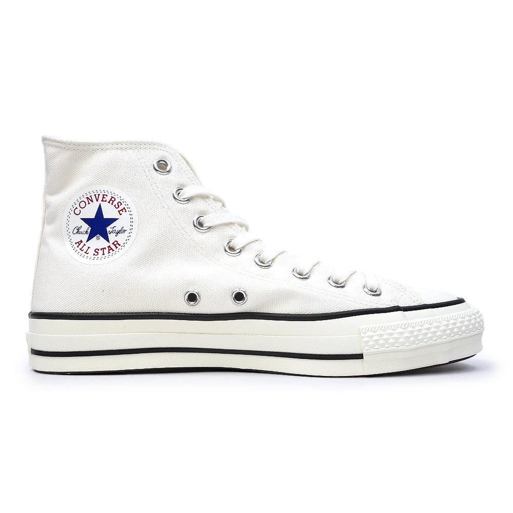 日本CONVERSE CANVAS ALL STAR J HI 經典帆布鞋高筒米色白色日線日本製