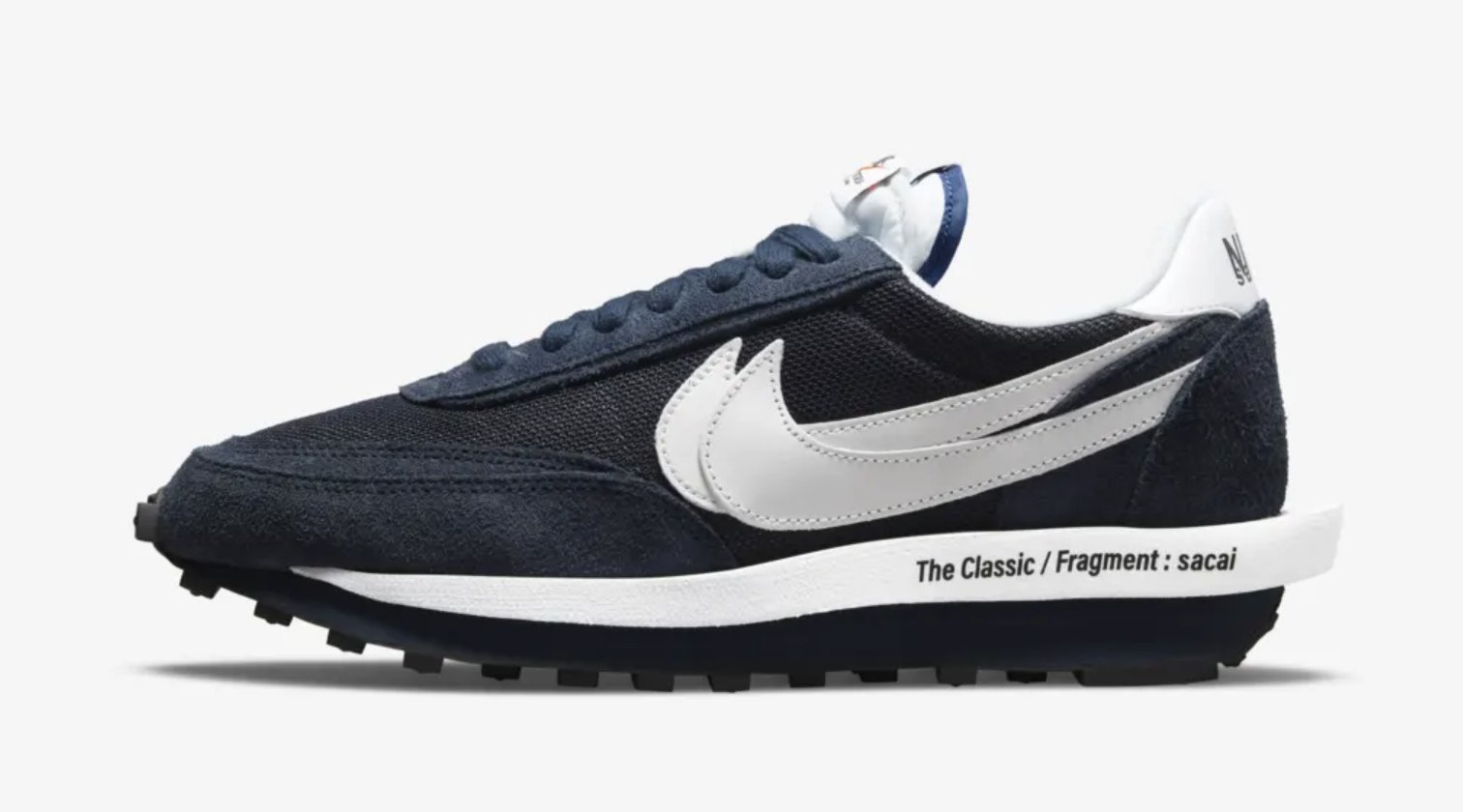 Nike LDWaffle sacai Fragment Design 藍白DH2684-400。太陽選物社