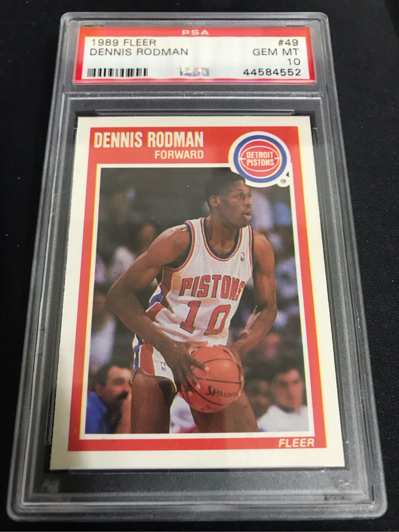  1989-90 Fleer #49 Dennis Rodman Pistons NBA Basketball Card  NM-MT : Collectibles & Fine Art