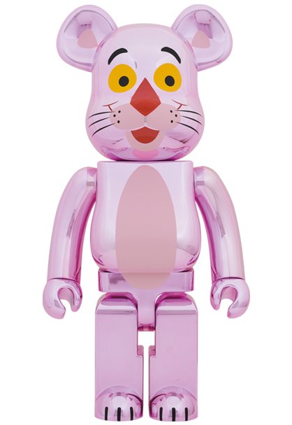 BEETLE BE@RBRICK 頑皮豹粉紅豹電鍍版PINK PANTHER 庫柏力克熊1000