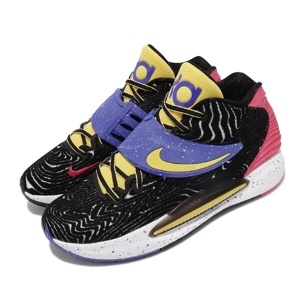 CodE= NIKE KD 14 EP 虎紋迷彩魔鬼氈籃球鞋(黑黃藍粉紅) CZ0170-004