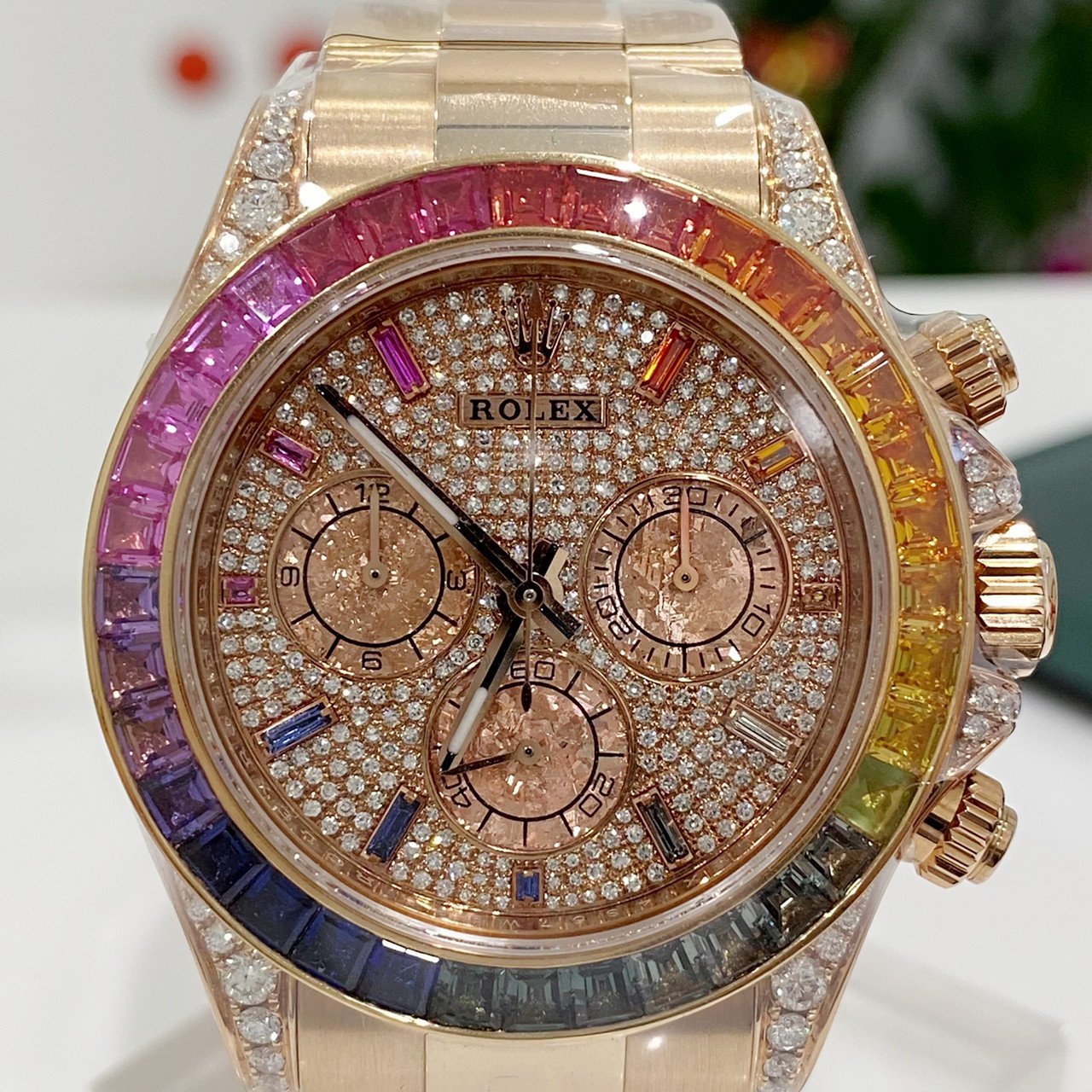 金運名錶當舖 ROLEX 116505 4 勞力士 宇宙計時型迪通拿 自動4130 精鑲彩虹 40mm 保卡R38